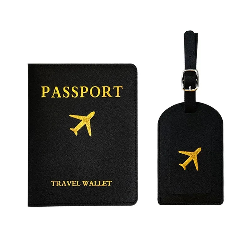 Travel Luggage Tag Essentials Women Men PU Leather Suitcase Identifier Label Baggage Boarding Bag Tag Name ID Address Holder