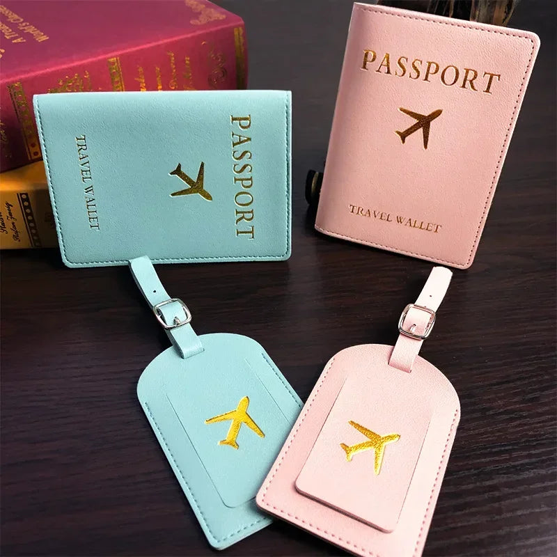 Travel Luggage Tag Essentials Women Men PU Leather Suitcase Identifier Label Baggage Boarding Bag Tag Name ID Address Holder