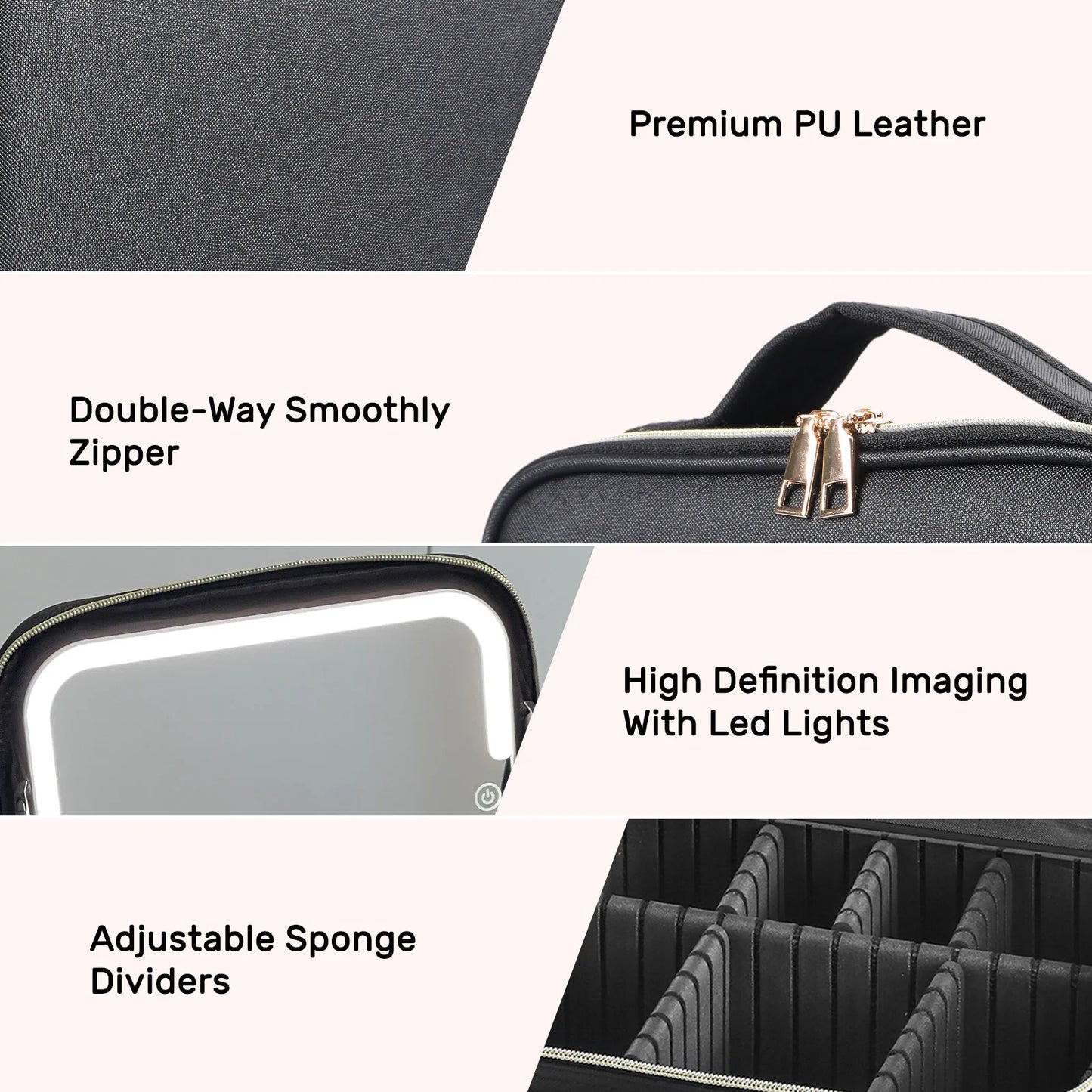 LED Travel Makeup Bag